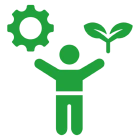 Sustainability and technology concept illustration